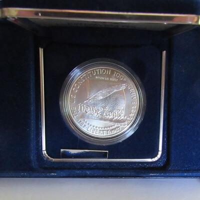 US Mint 1987 P Constitution Silver Dollar Proof