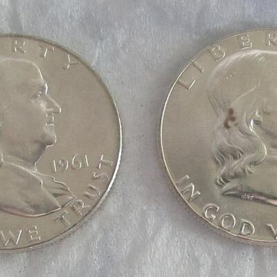 Half Roll of 1961 D Uncirculated Half Dollars In Original Tube With Original Receipt