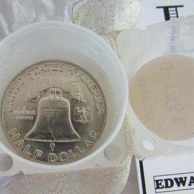 Half Roll of 1961 D Uncirculated Half Dollars In Original Tube With Original Receipt