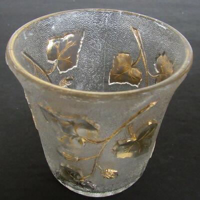 Antique EAPG Ivy In Snow Pattern Glass Butter Dish, Sugar and Creamer Set