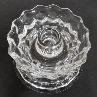 Fostoria American Hurricane Lamp Base, No Shade