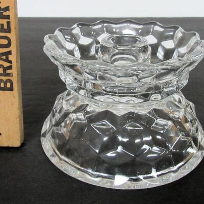 Fostoria American Hurricane Lamp Base, No Shade