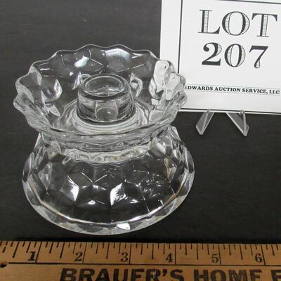 Fostoria American Hurricane Lamp Base, No Shade