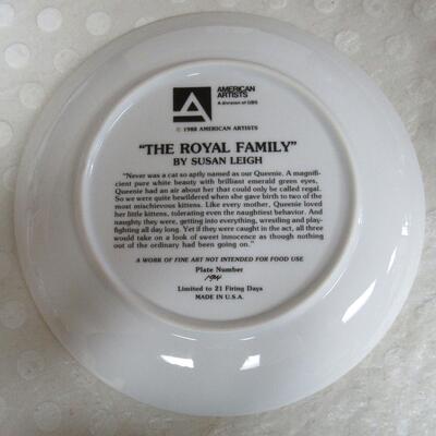 The Royal Family Cat Plate, #194, Susan Leigh, 1988