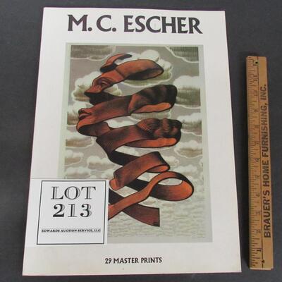 M. C. Escher 29 Master Prints Soft Cover Book, Published 1983, 11 1/2 x 16"