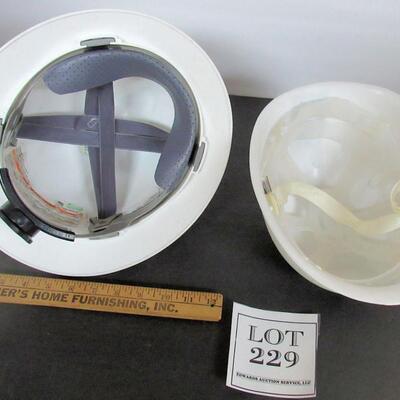 2 Plastic Hard Hats, Green Bay Packers #4, #12