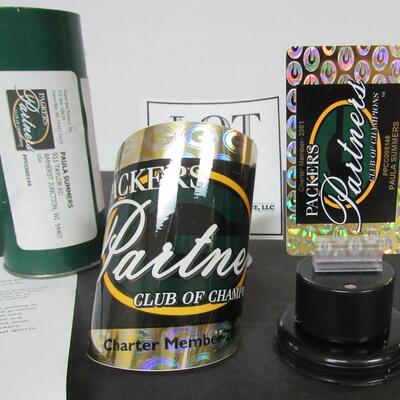 GB Packers Partners Club of Champions Card, Sticker, in Original Packaging, 2001-02