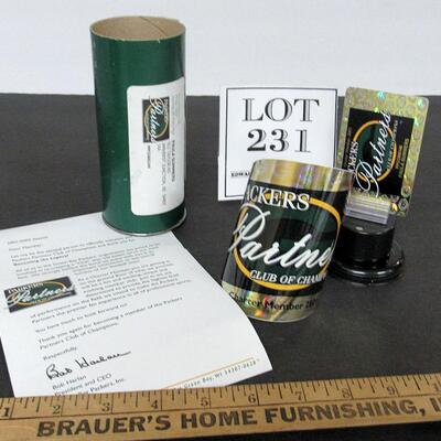 GB Packers Partners Club of Champions Card, Sticker, in Original Packaging, 2001-02