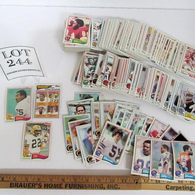 275 Different Topps Football Cards, 1982, Regular Team Players in Action, All Pro