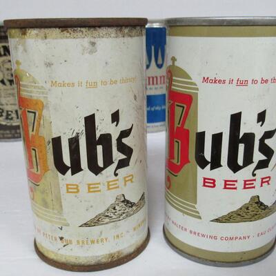 Lot of Misc Vintage Beer Cans 30+ Years Old Each, Flat Tops, More