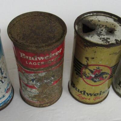 Vintage 30+ Year Old Beer Cans: All Different Budweiser and Busch, No Duplicates