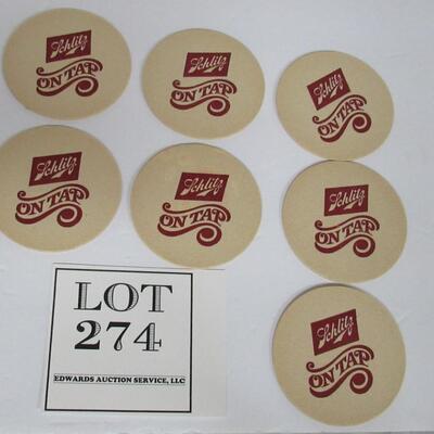 7 Unused Schlitz Coasters