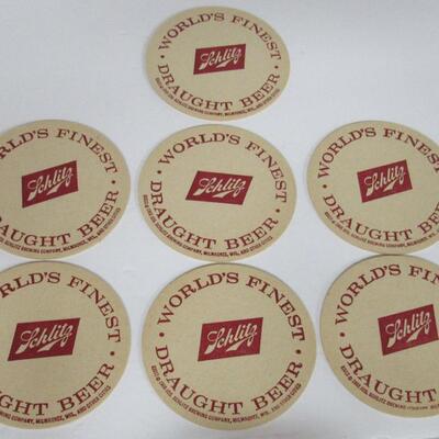 7 Unused Schlitz Coasters