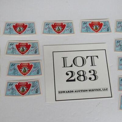 Lot of 15 Old Chief Oshkosh Beer Bottle Neck Labels, Nice