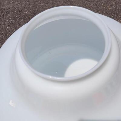 Lot 3: Vintage Large White Glass Schoolhouse Light Cover