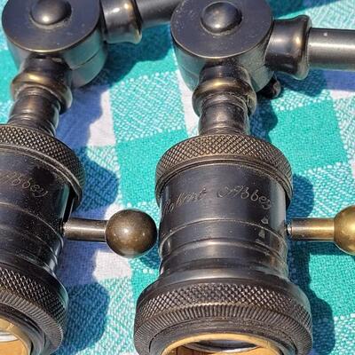 Lot 5: Industrial Brushed Copper Wall Mounted Lamps with (2) Bulb Clamp Shades