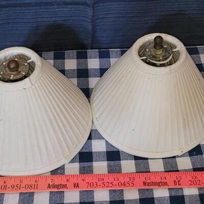 Lot 5: Industrial Brushed Copper Wall Mounted Lamps with (2) Bulb Clamp Shades