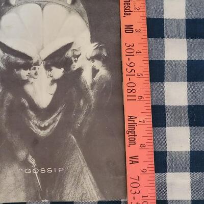 Lot 13: Vintage "GOSSIP" AND THE DEVIL CAME ALSO Print by GEORGE A WOTHERSPOON Print