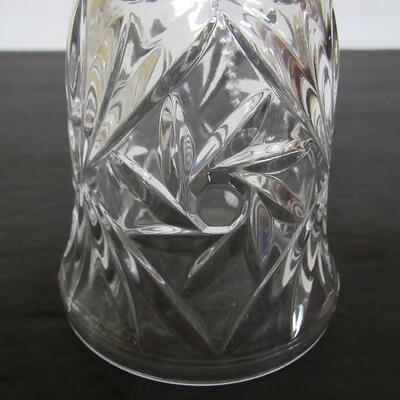 2 Vintage West Germany Glass Bells, I.C. Imperlux, Long Ovals Pattern, and Unmarked, Sun Rays Pattern