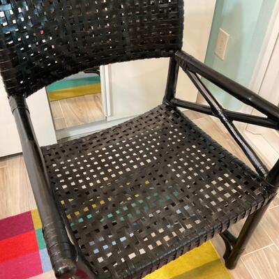 leather webbed chair