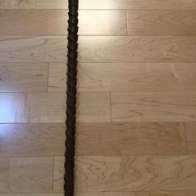 Vintage Wood Walking Stick 35 in high