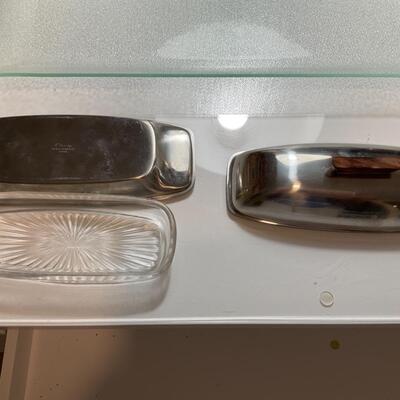 Mid Century Modern tray and butter dish