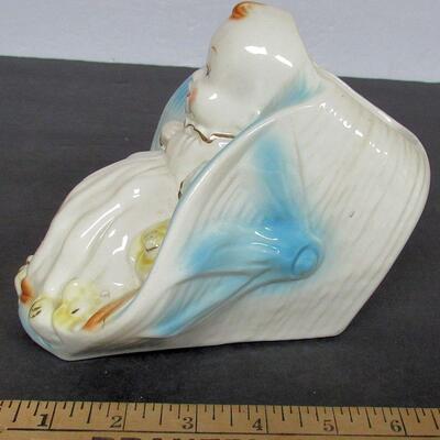 Vintage Pottery Baby Planter, Unmarked