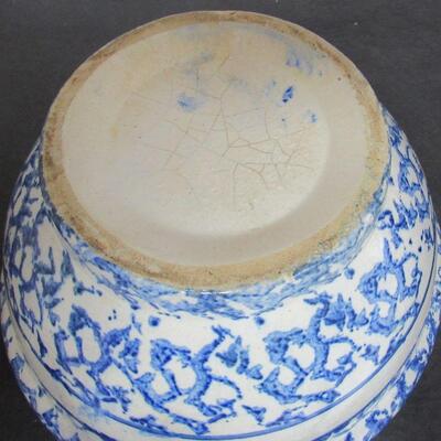 Antique Spongeware Mixing Bowl, 10" x 4 1/2" Read Description