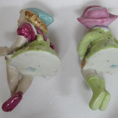 Fancy Detailed Occupied Japan Shelf Sitters Boy and Girl