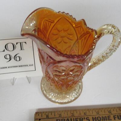 Old Imperial Carnival Glass Pitcher, Pattern #474