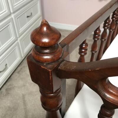 Antique Mahogany Victorian Baby Bed 