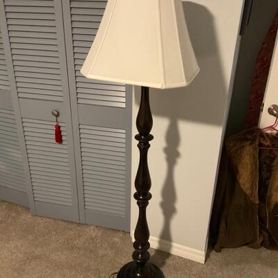 Tall Wooden Lamp and shade
