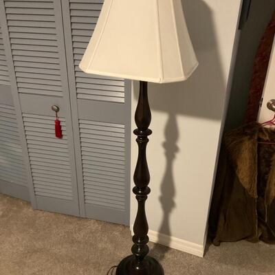 Tall Wooden Lamp and shade