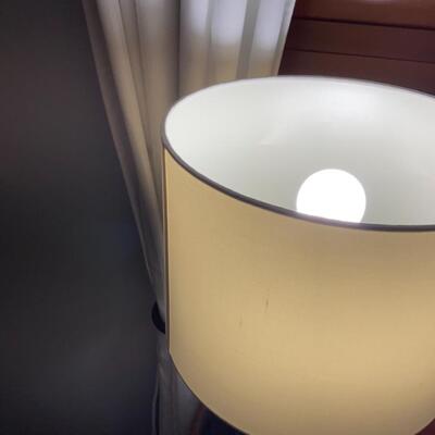 2 Blue Glass lights with white shades