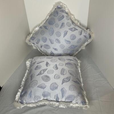 Beachy light blue set of pillows