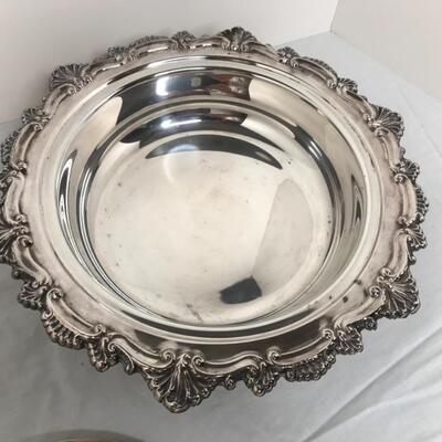 Silver plated Covered Serving Dish has glass dish inside