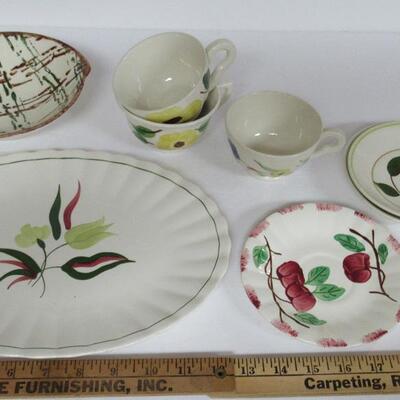 Large Lot of Misc Blue Ridge Potteries Dinnerware, Mis Matched Pieces, Many Patterns