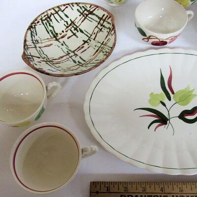 Large Lot of Misc Blue Ridge Potteries Dinnerware, Mis Matched Pieces, Many Patterns
