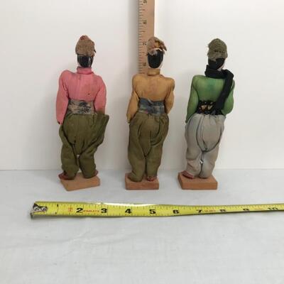 3 Lebanese Dolls Antique 