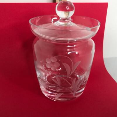Assorted Glasses, Insulated Pitcher, Crystal Jelly Jar with lid