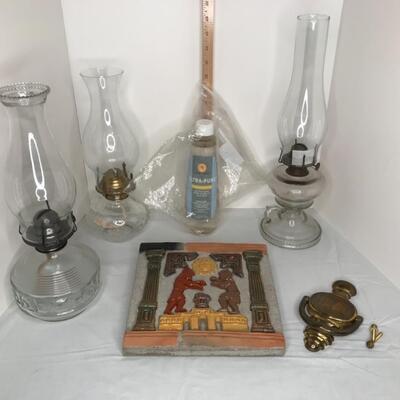 Oil lamps, oil lamp liquid, door knocker, concrete wall hanging art