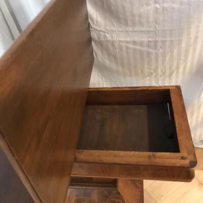 Vintage Regency Tiger Wood Game Table