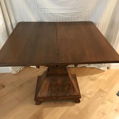 Vintage Regency Tiger Wood Game Table