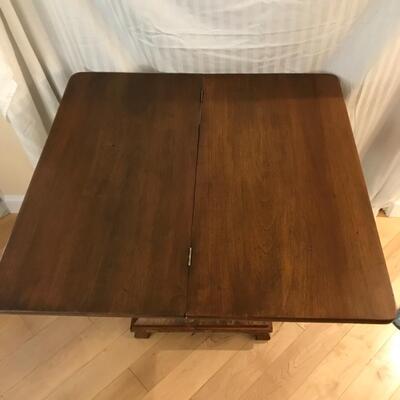 Vintage Regency Tiger Wood Game Table