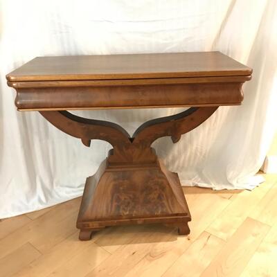 Vintage Regency Tiger Wood Game Table