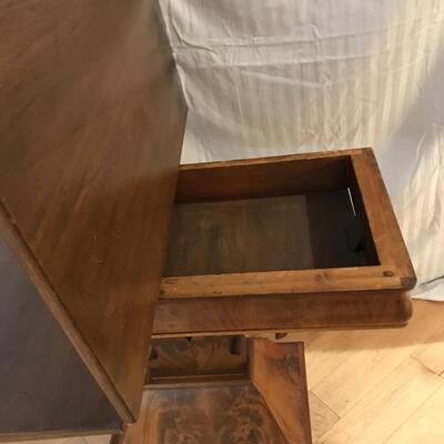 Vintage Regency Tiger Wood Game Table