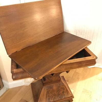 Vintage Regency Tiger Wood Game Table