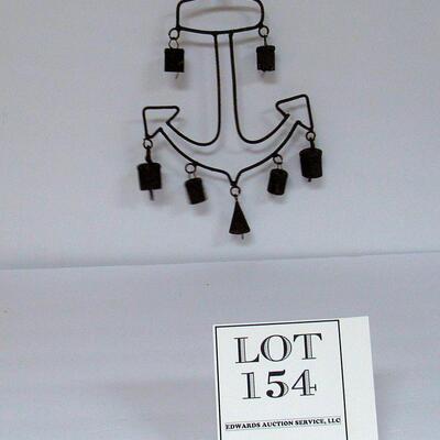 Outdoor Wall Decor, Anchor With Bells, Chime