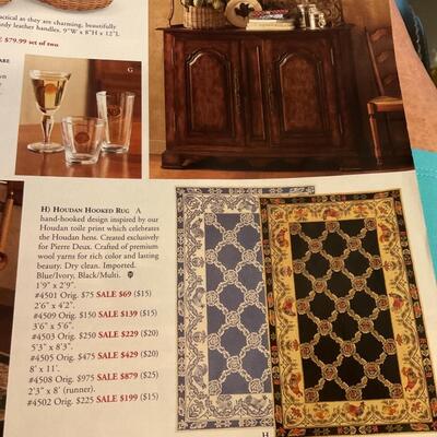 Vintage Pierre Deux 5â€™3â€ x 8â€™3â€ hand hooked Houdan toile print rug