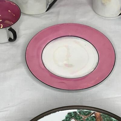 Crystal Sconce, tea set, crystal clock, Asian plate